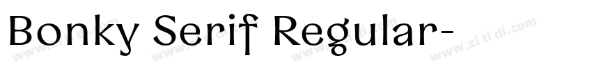 Bonky Serif Regular字体转换